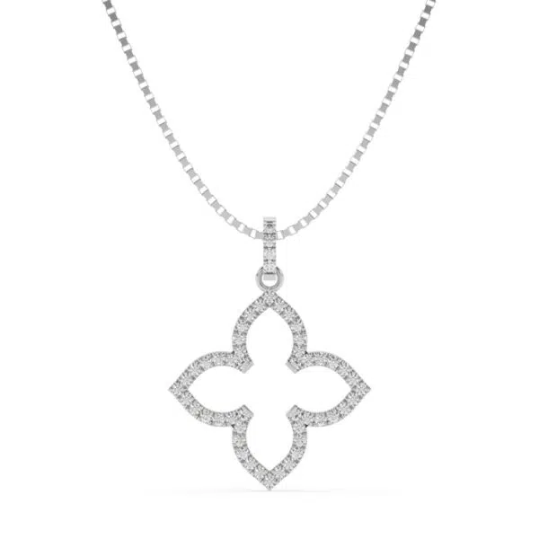 four leaf clover diamond necklace 1