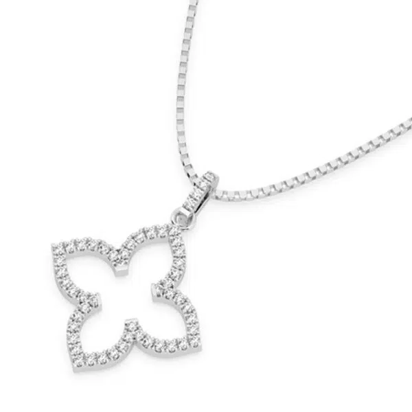 four leaf clover diamond necklace 2