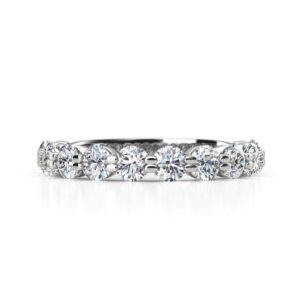 half diamond eternity ring with horizontal claws wg 4