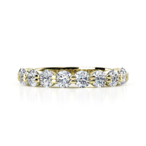 half diamond eternity ring with horizontal claws yg 1