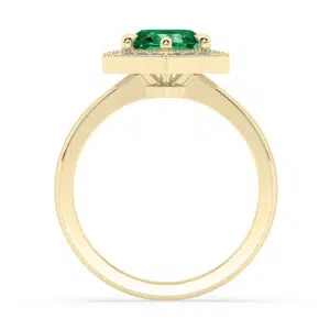 oval colombian emerald vintage style engagement ring 2