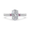 oval diamond engagement ring with pink diamonds 1