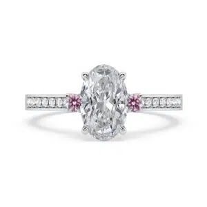 oval diamond engagement ring with pink diamonds 1