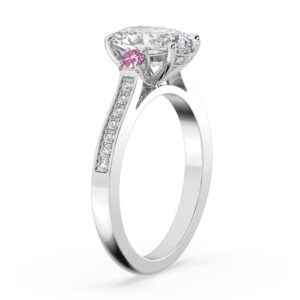 oval diamond engagement ring with pink diamonds 3