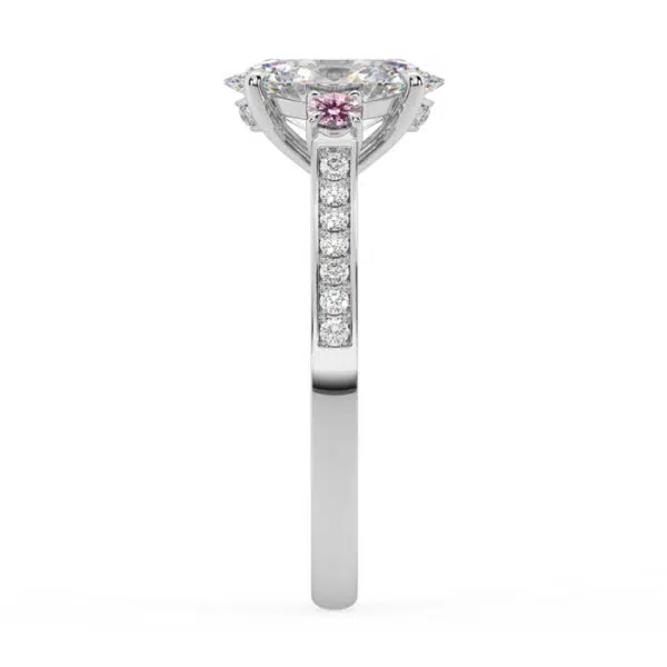 oval diamond engagement ring with pink diamonds 4