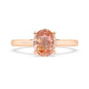 oval padparadascha solitaire engagement ring 1