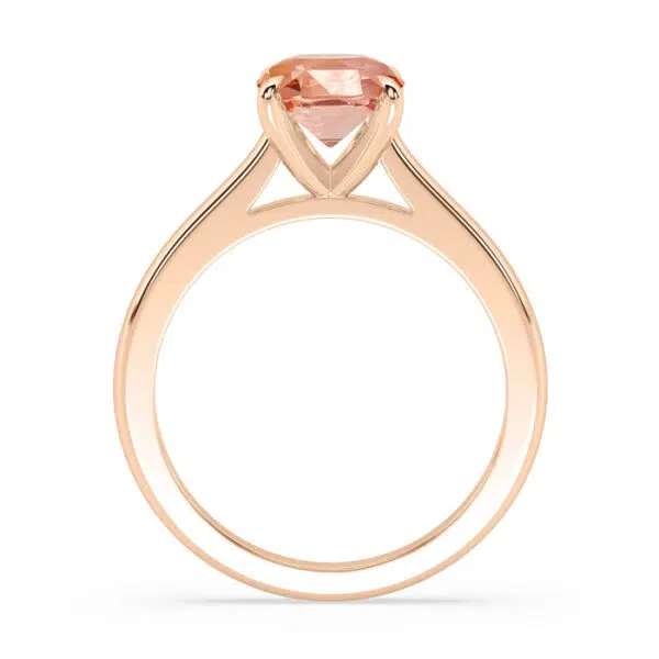 oval padparadascha solitaire engagement ring 2