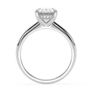 oval solitaire diamond engagement ring with hidden halo 2