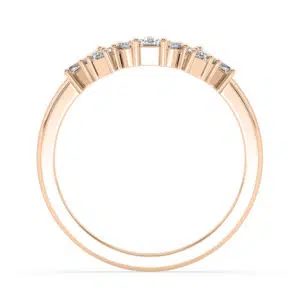 rose gold tapered baguette fitted ring 2