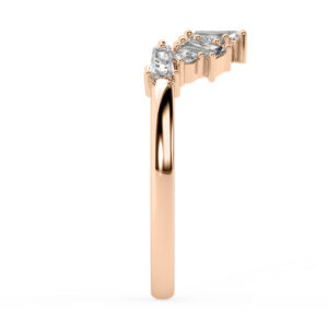 rose gold tapered baguette fitted ring 4