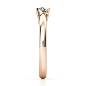 round diamond tapered band dress ring in rose gold 3