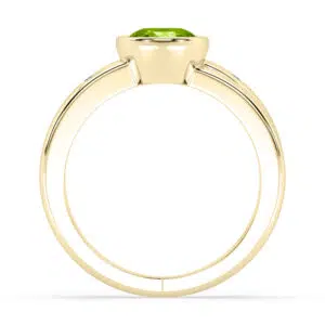 round peridot bezel set dress ring 2