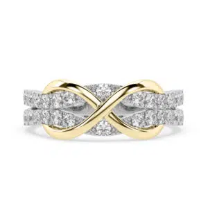 two tone diamond infinity ring 1