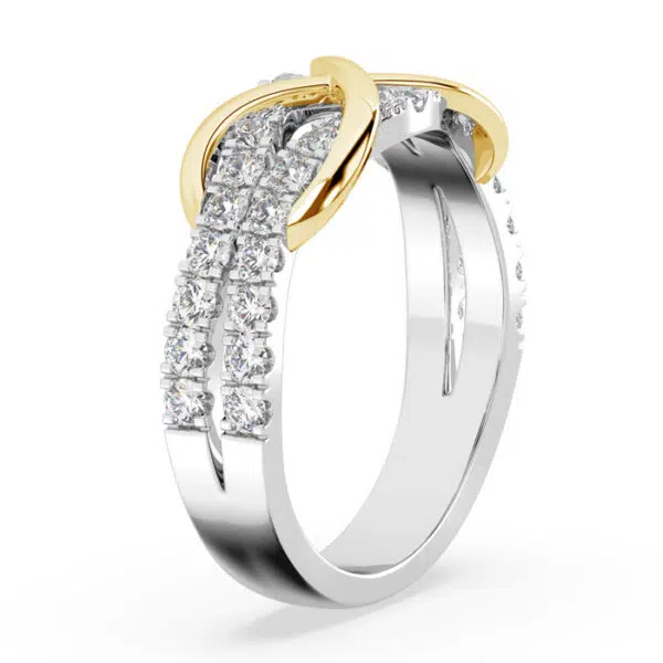 two tone diamond infinity ring 3