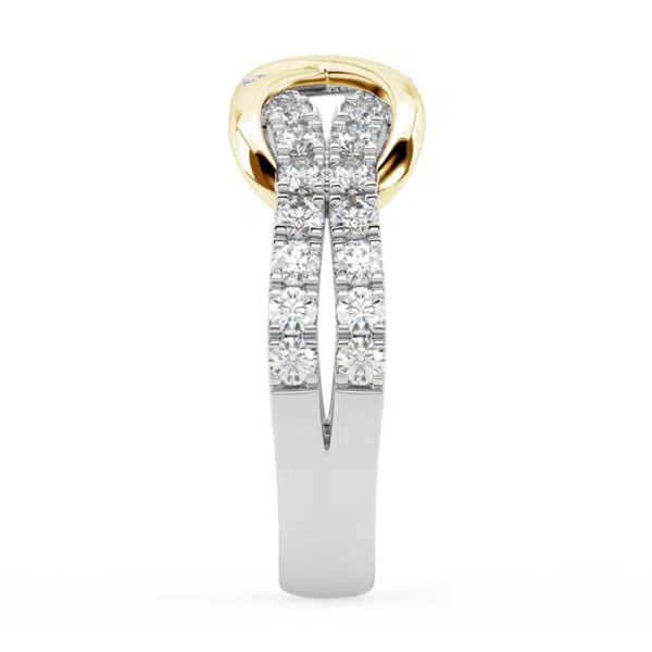 two tone diamond infinity ring 4