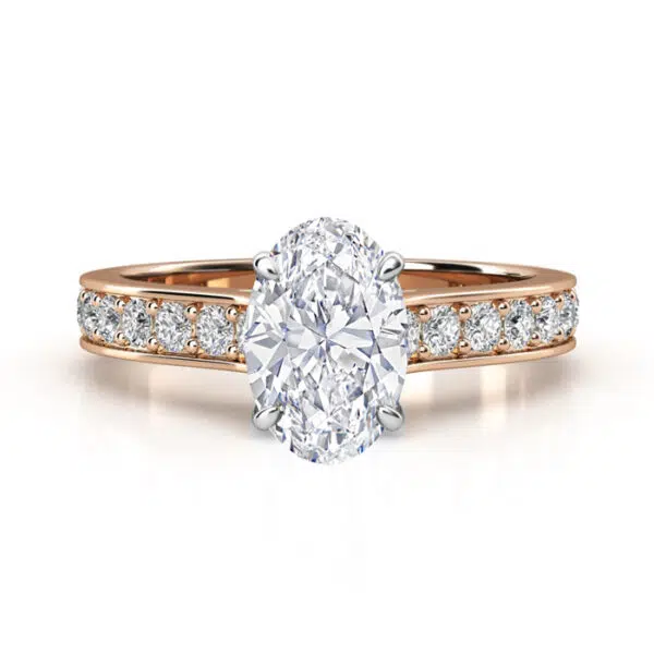 two tone oval diamond engagement ring 4