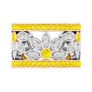 yellow diamond flower dress band 1