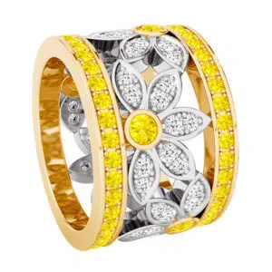 yellow diamond flower dress band 2