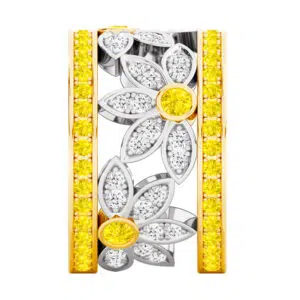 yellow diamond flower dress band 4