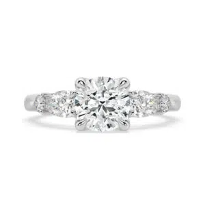 Five Stone Round Diamond Engagement Ring 1