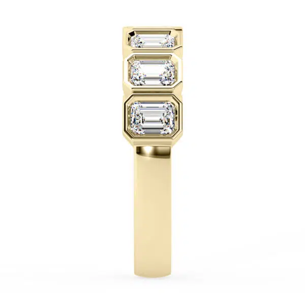 bezel set emerald cut dress ring 2