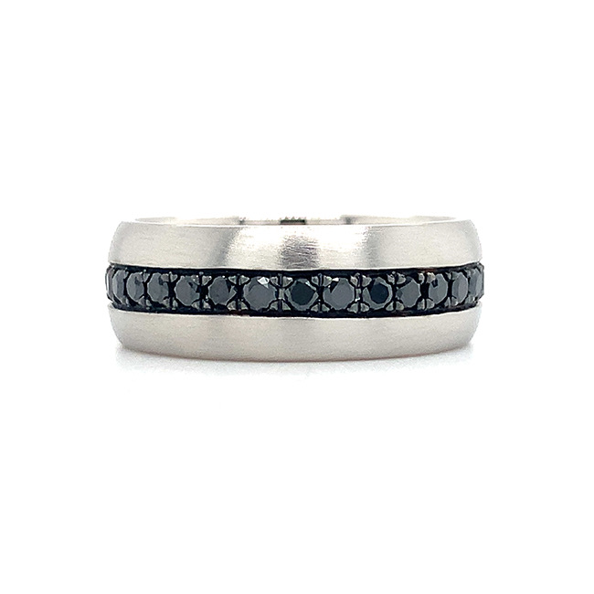 black diamonds wedding ring