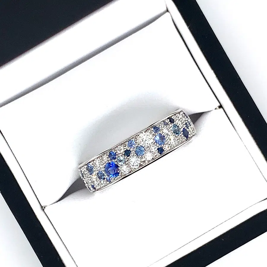 sapphire diamond scatter band