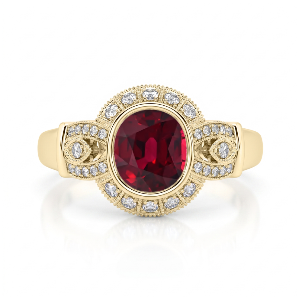AntiqueRubyHaloYellow.RING