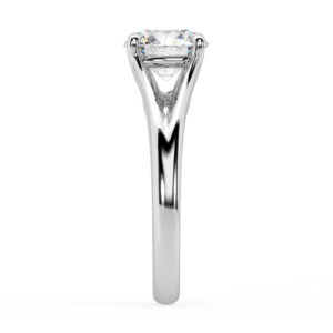 Split Band Solitaire Round Diamond Ring 4