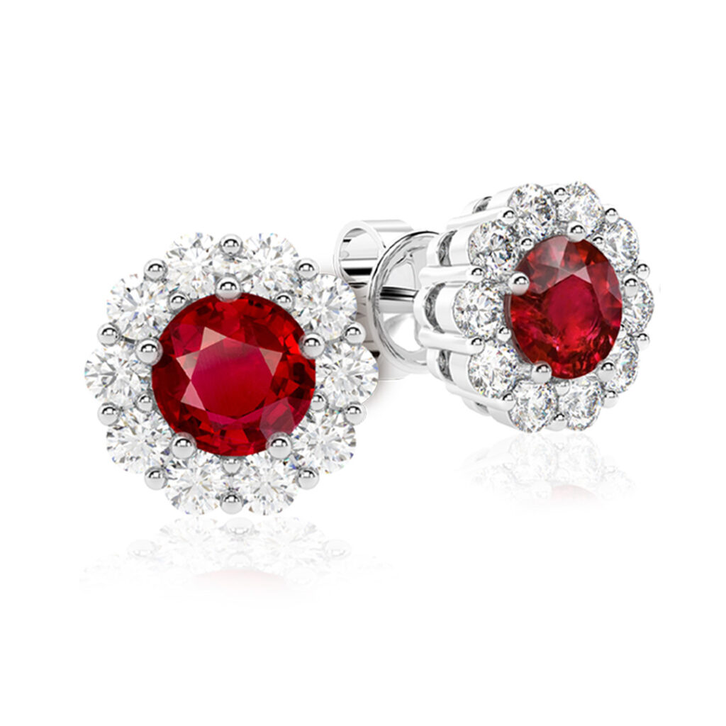 Eternal Blossom Ruby Stud Earrings PV