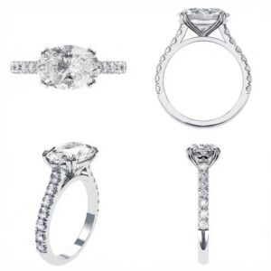 HorizontalOvalWhiteGold