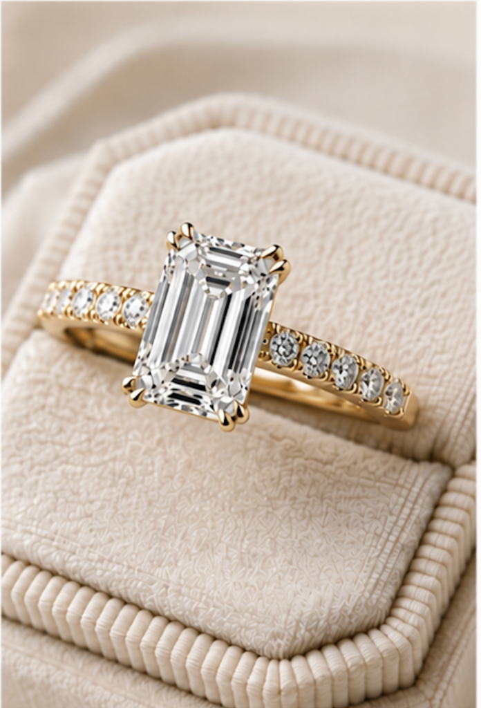 Emerald Cut Solitare Ring